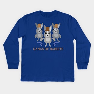 Gangs Of Rabbits Kids Long Sleeve T-Shirt